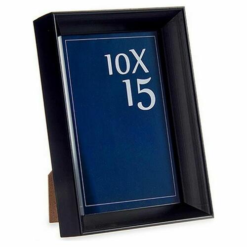 Fotoramme Sort Plastik Glas (12,2 x 3,5 x 17,3 cm) (6 enheder)