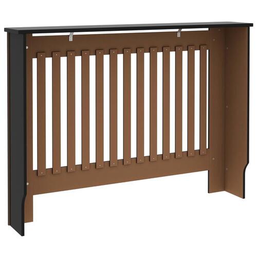 Radiatorskjuler 112x19x81,5 cm MDF sort