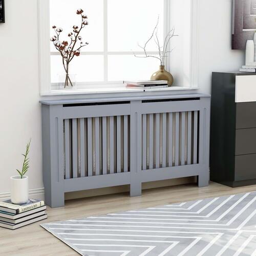 Radiatorskjuler 152x19x81,5 cm MDF antracitgrå