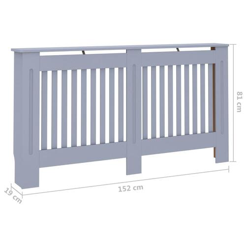 Radiatorskjuler 152x19x81,5 cm MDF antracitgrå