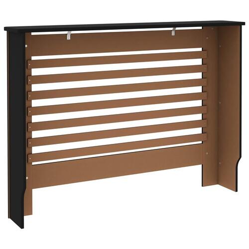 Radiatorskjuler 112x19x81,5 cm MDF sort