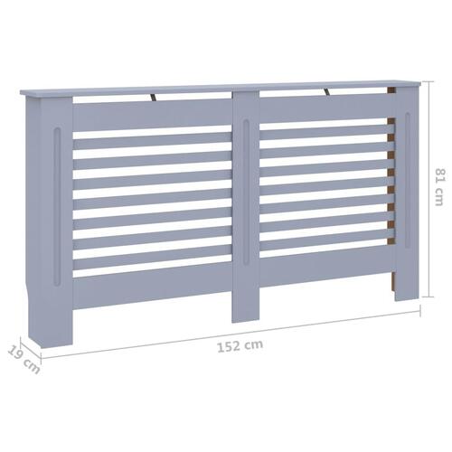 Radiatorskjuler 152x19x81,5 cm MDF antracitgrå
