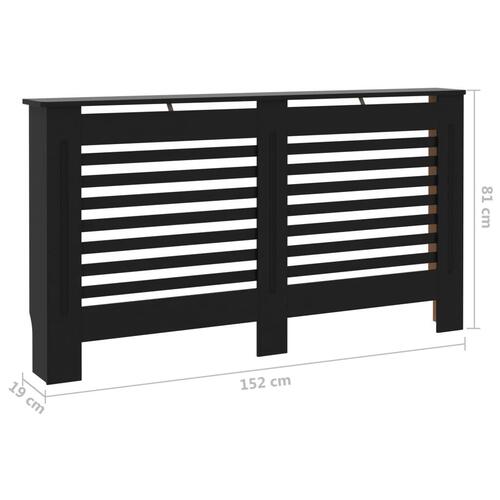 Radiatorskjuler 152x19x81,5 cm MDF sort