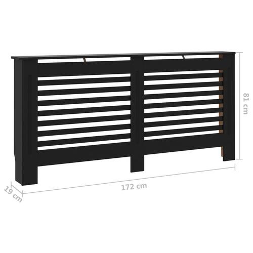 Radiatorskjuler 172x19x81,5 cm MDF sort