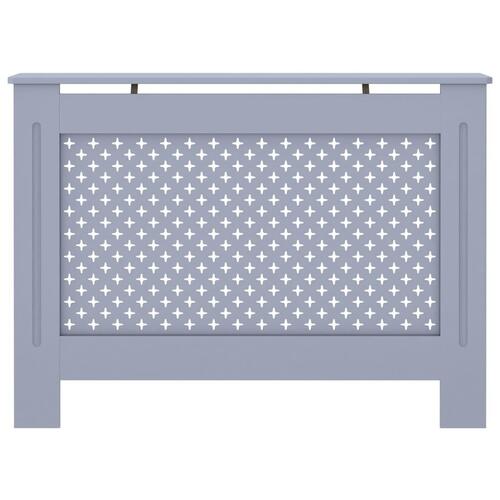 Radiatorskjuler 112x19x81,5 cm MDF antracitgrå