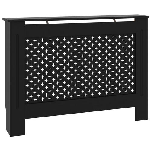 Radiatorskjuler 112x19x81,5 cm MDF sort