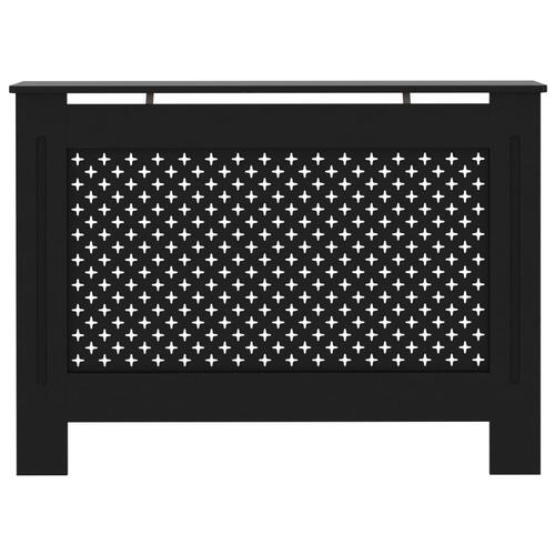 Radiatorskjuler 112x19x81,5 cm MDF sort