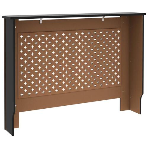 Radiatorskjuler 112x19x81,5 cm MDF sort