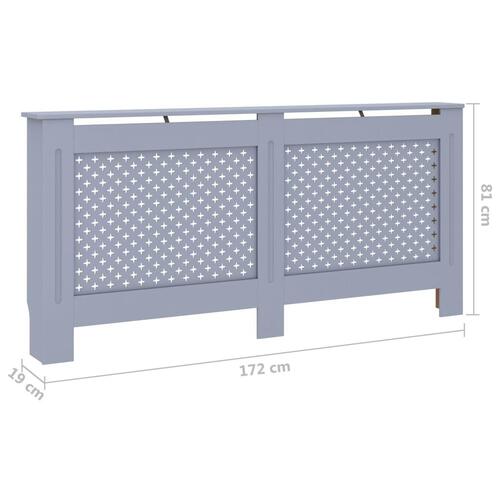 Radiatorskjuler 172x19x81,5 cm MDF antracitgrå