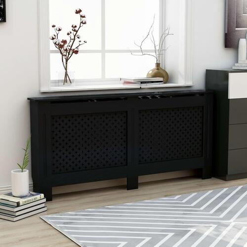 Radiatorskjuler 172x19x81,5 cm MDF sort