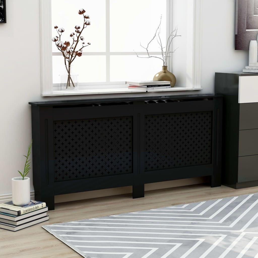 Radiatorskjuler 172x19x81,5 cm MDF sort