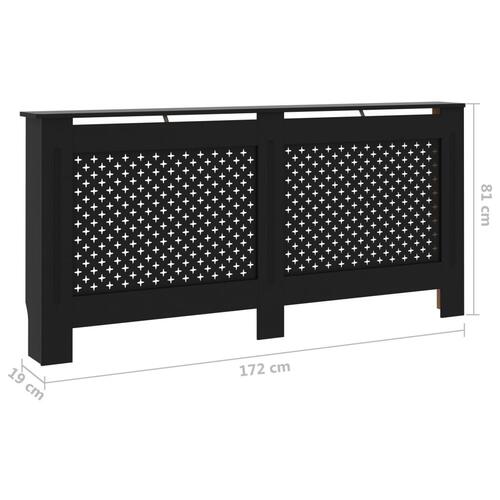 Radiatorskjuler 172x19x81,5 cm MDF sort