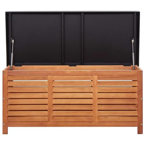 Opbevaringskasse til haven 117x50x55 cm massivt eukalyptustræ