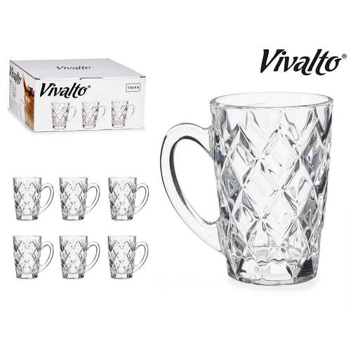 Kop Diamant Gennemsigtig Glas (110 ml) (6 enheder)