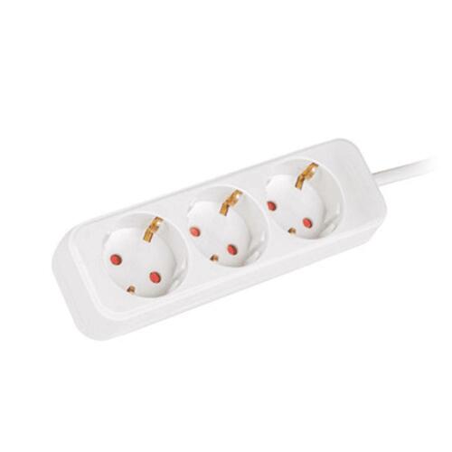 Schuko 3 Way multistikdåse Lanberg 2500 W 1,5 m Hvid