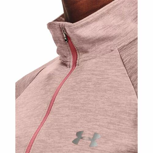 Kortærmet T-shirt til Kvinder Under Armour Tech 1/2 Zip Pink L