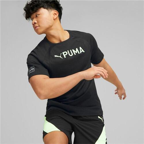 Kortærmet T-shirt til Mænd Puma Ultrabreathe Triblend Sort M