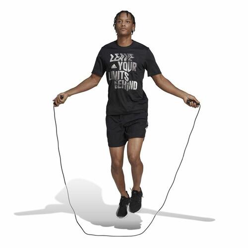 Kortærmet T-shirt til Mænd Adidas HIIT Sort M