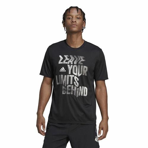 Kortærmet T-shirt til Mænd Adidas HIIT Sort M