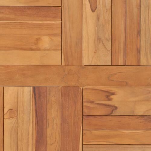 Bordplade 80x80x2,5 cm firkantet massivt teaktræ