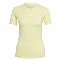 Kortærmet T-shirt til Kvinder Adidas Techfit Training Gul M
