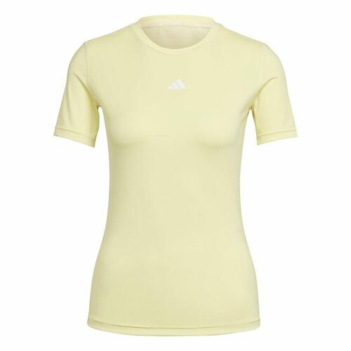 Kortærmet T-shirt til Kvinder Adidas Techfit Training Gul M