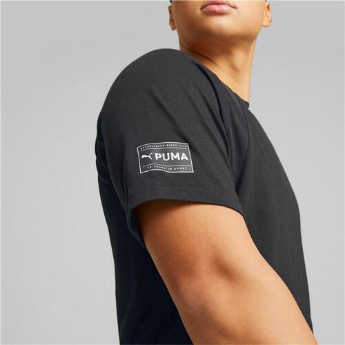 Kortærmet T-shirt til Mænd Puma Ultrabreathe Triblend Sort XL