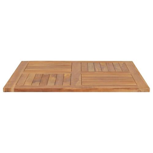 Bordplade 90x90x2,5 cm firkantet massivt teaktræ