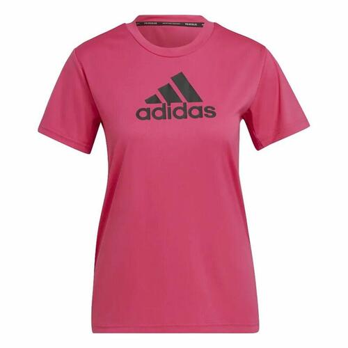 Kortærmet T-shirt til Kvinder Adidas Designed 2 Move Logo Fuchsia XS