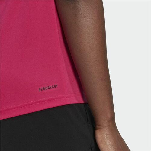 Kortærmet T-shirt til Kvinder Adidas Designed 2 Move Logo Fuchsia XS