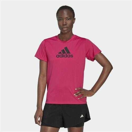 Kortærmet T-shirt til Kvinder Adidas Designed 2 Move Logo Fuchsia XS
