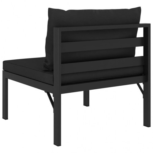 Midtermodul til sofa med hynder aluminium antracitgrå