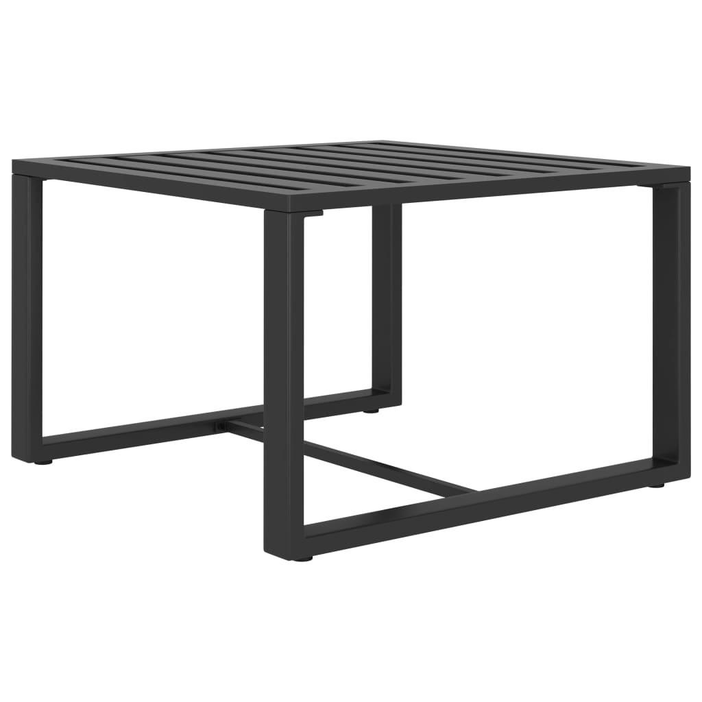 Sofabord i aluminium antracitgrå 60 x 60 cm billede