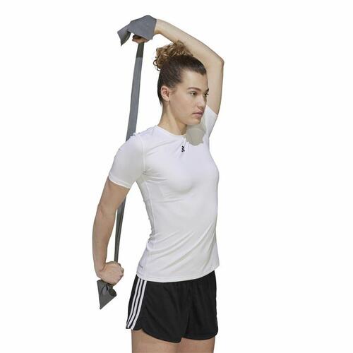 Kortærmet T-shirt til Kvinder Adidas Techfit Training Hvid XS