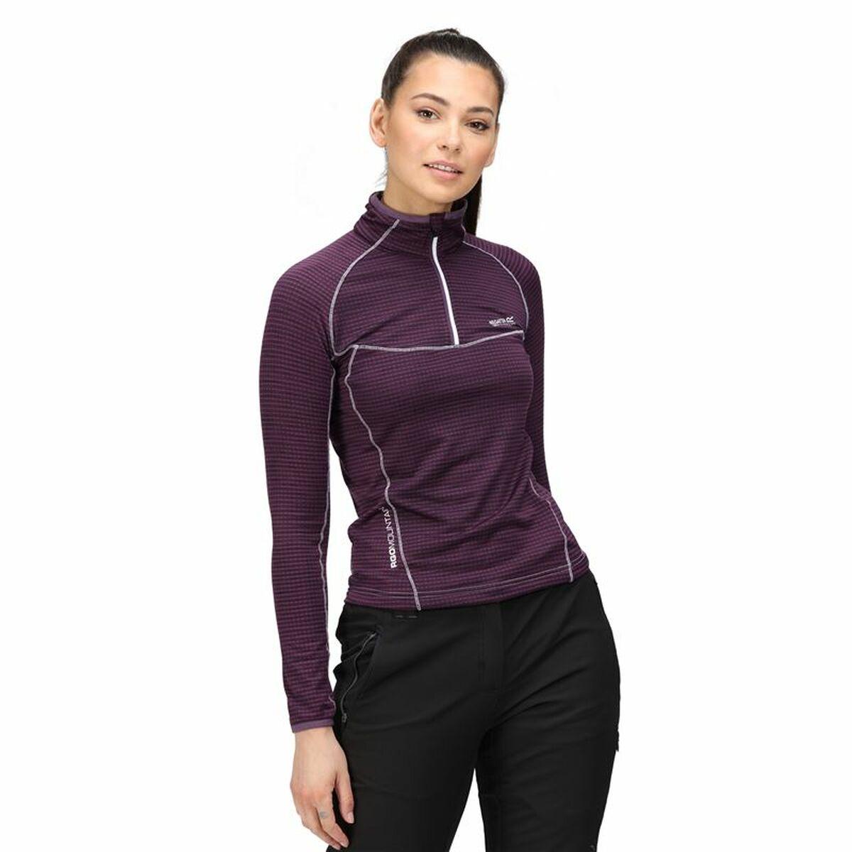 Kvinde Langærmet T-Shirt Regatta Yonder Half-Zip Lilla 8