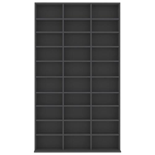 Cd-reol 102x16x177,5 cm konstrueret træ grå
