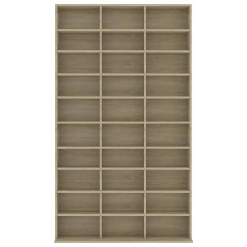 Cd-reol 102x16x177,5 cm konstrueret træ sonoma-eg