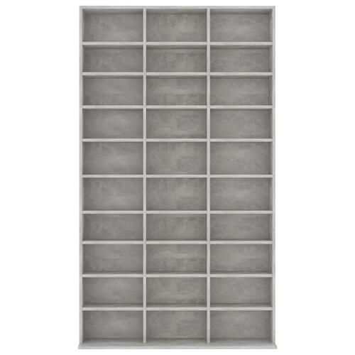 Cd-reol 102x16x177,5 cm konstrueret træ betongrå