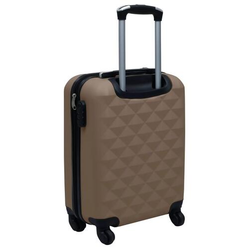 Kuffert sæt 2 stk. hardcase ABS brun