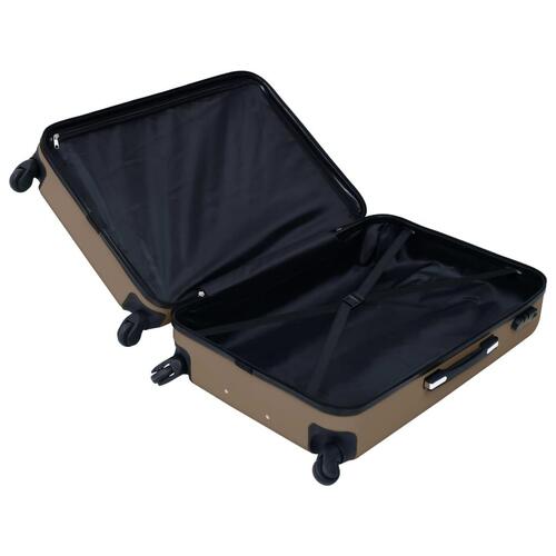 Kuffert sæt 2 stk. hardcase ABS brun