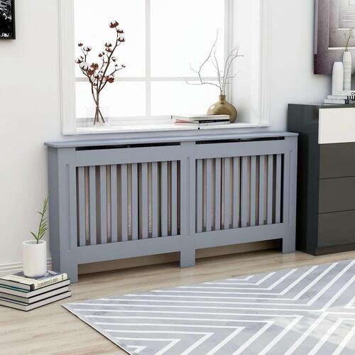 Radiatorskjuler 172x19x81,5 cm MDF antracitgrå