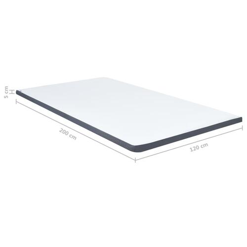 Topmadras til seng med madras 200x120x5 cm