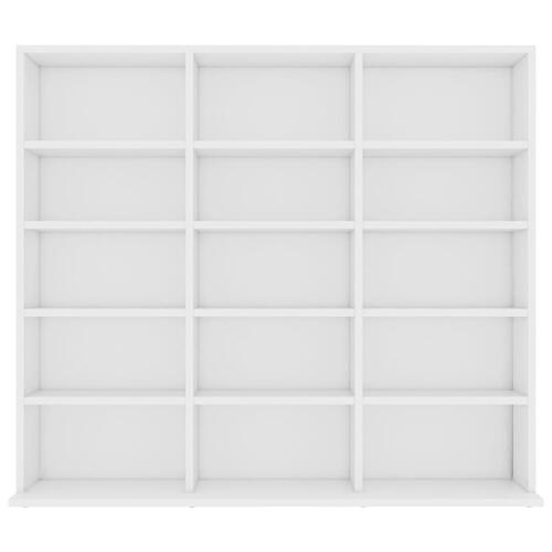 Cd-reol 100x23x89,5 cm konstrueret træ hvid