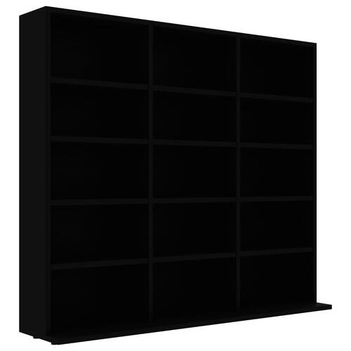 Cd-reol 100x23x89,5 cm konstrueret træ sort