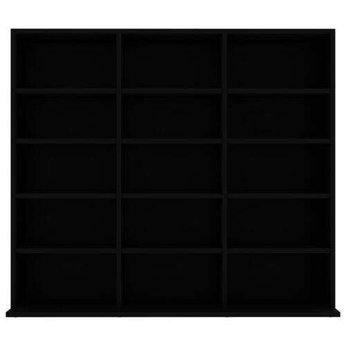 Cd-reol 100x23x89,5 cm konstrueret træ sort