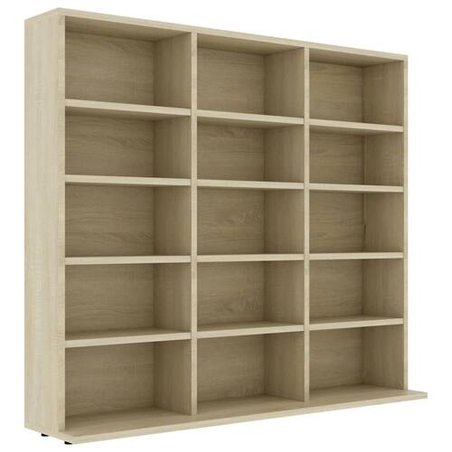 Cd-reol 102x23x89,5 cm konstrueret træ sonoma-eg