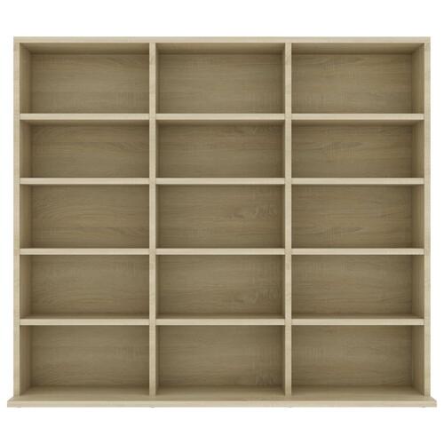 Cd-reol 102x23x89,5 cm konstrueret træ sonoma-eg