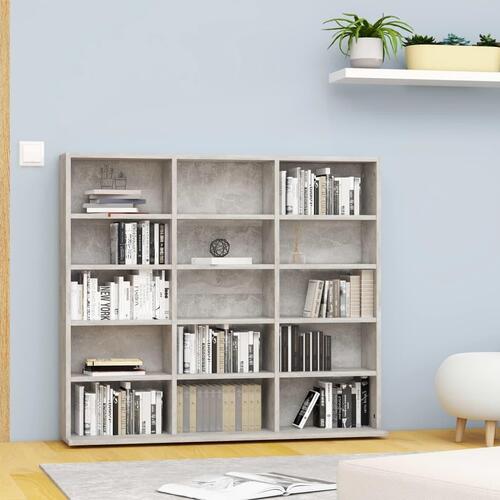 Cd-reol 102x23x89,5 cm konstrueret træ betongrå