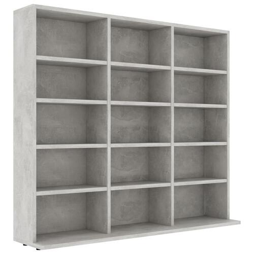 Cd-reol 102x23x89,5 cm konstrueret træ betongrå