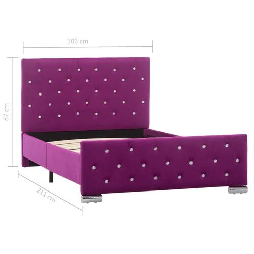 Sengestel 100x200 cm stof lilla